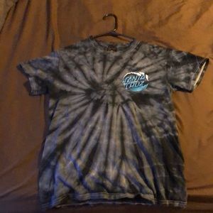 Blue/Washed Santa Cruzz Tee (small)